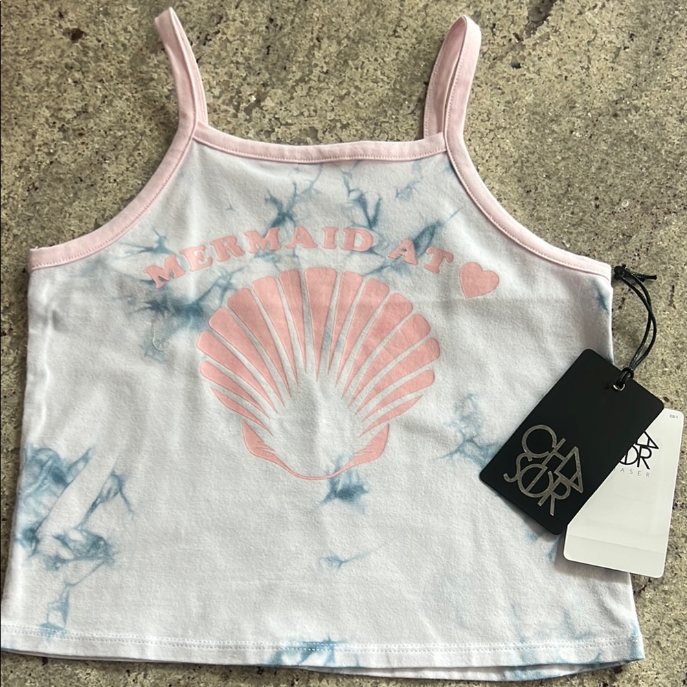 Chaser Kids Shell Graphic Tank - Pink and Blue